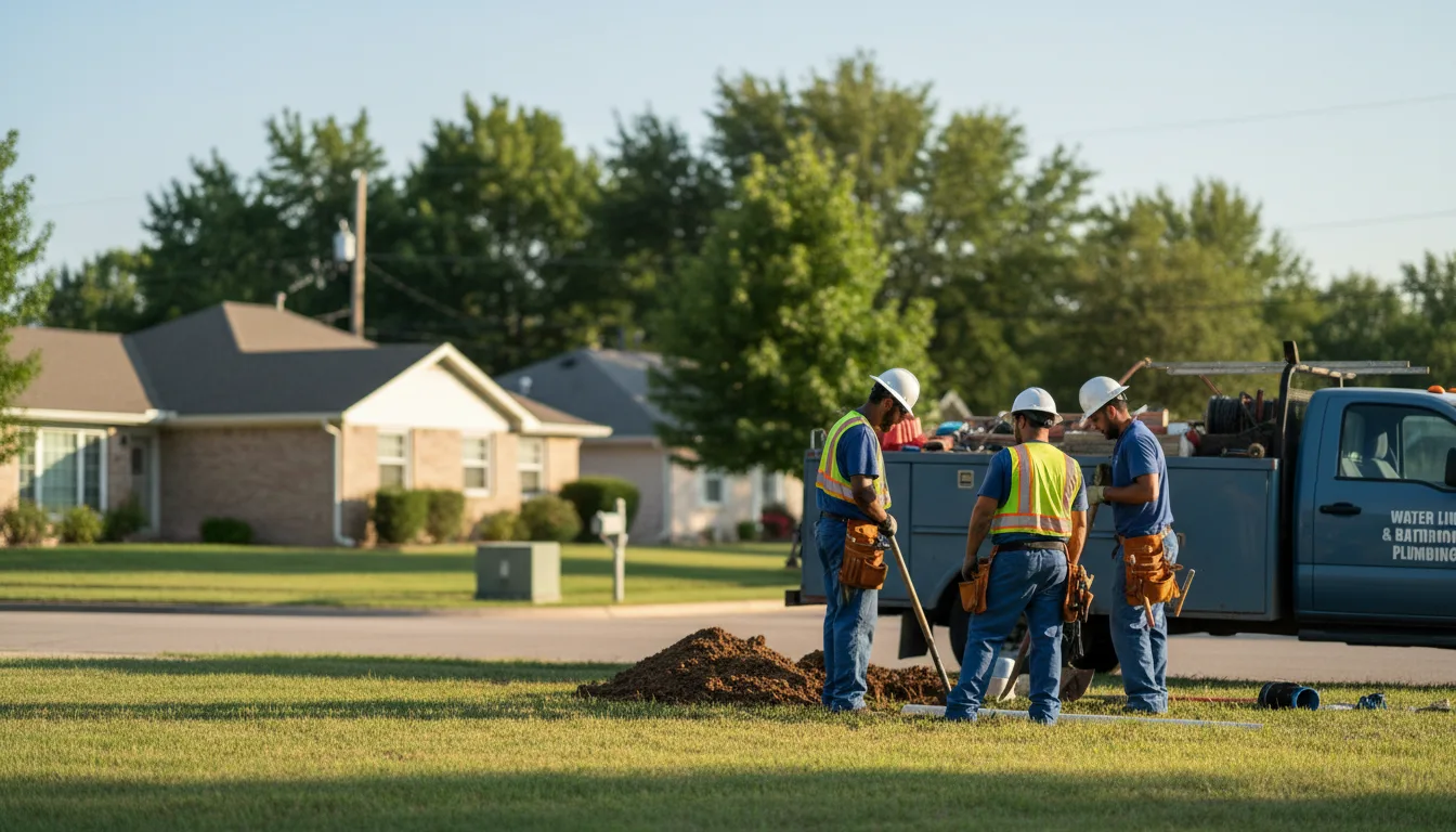 Residential water line and bathroom plumbing service in Edgar, NE